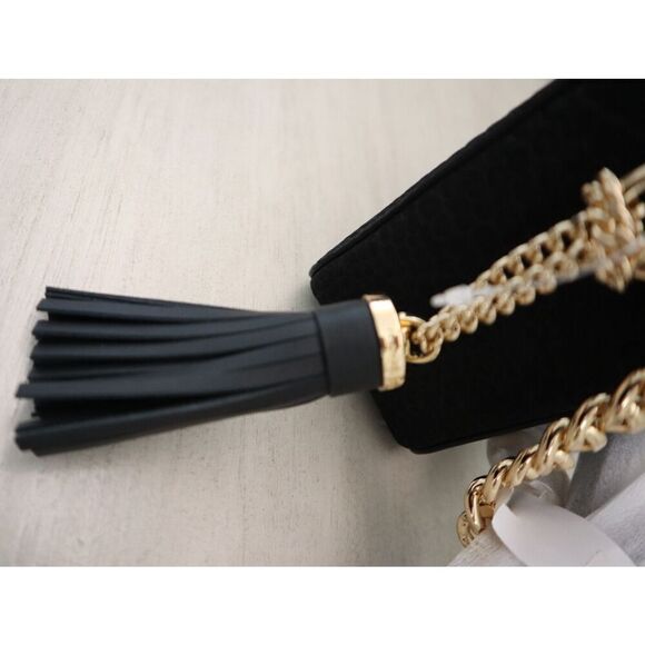 Michael Kors Women's MD Black Croc Embossed Leather Camera Crossbody Bag - Picture 16 of 16